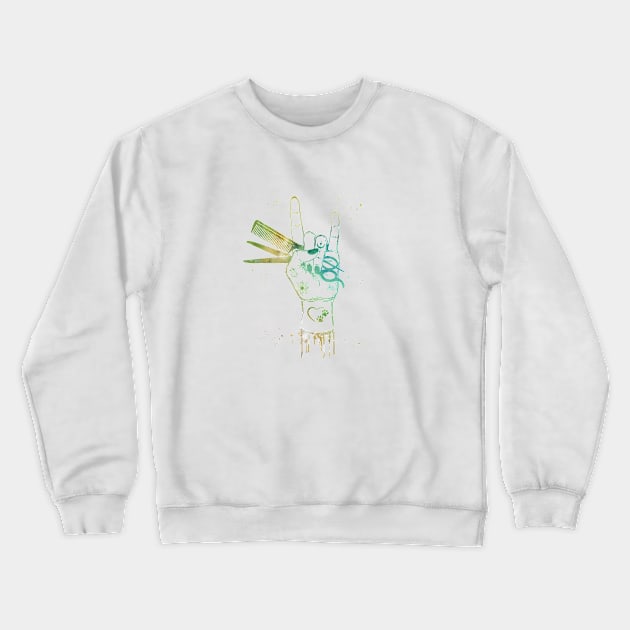 Pet Grooming Salon Art Crewneck Sweatshirt by erzebeth